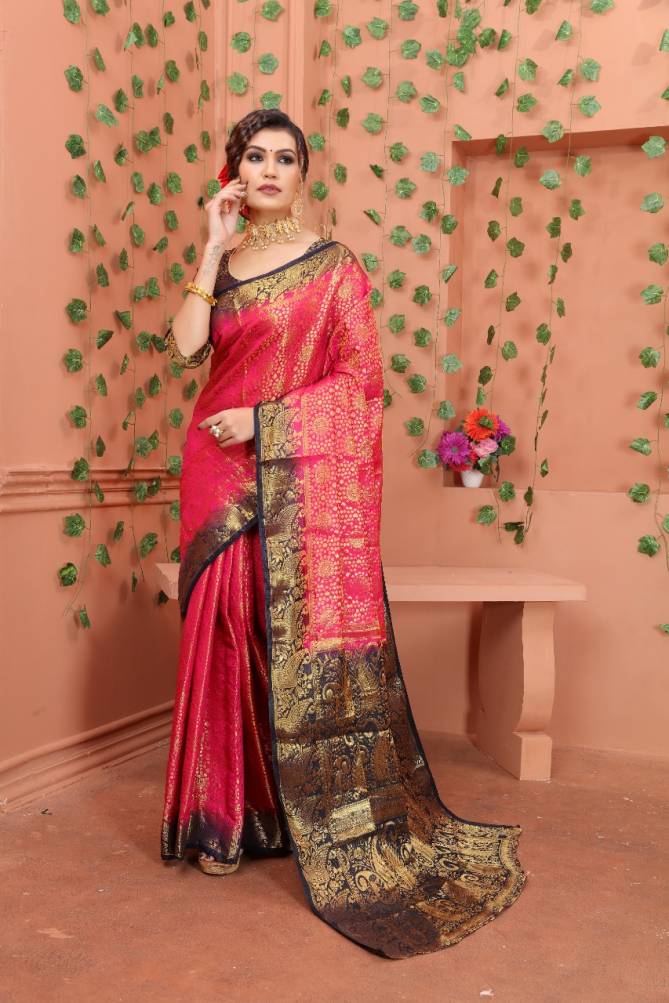 Macazo Bindi 1 Festive Wear Wholesale Banarasi Silk Sarees Catalog

